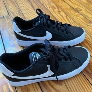 Womens Nike Black and White Court Vision Sneakers size 6
